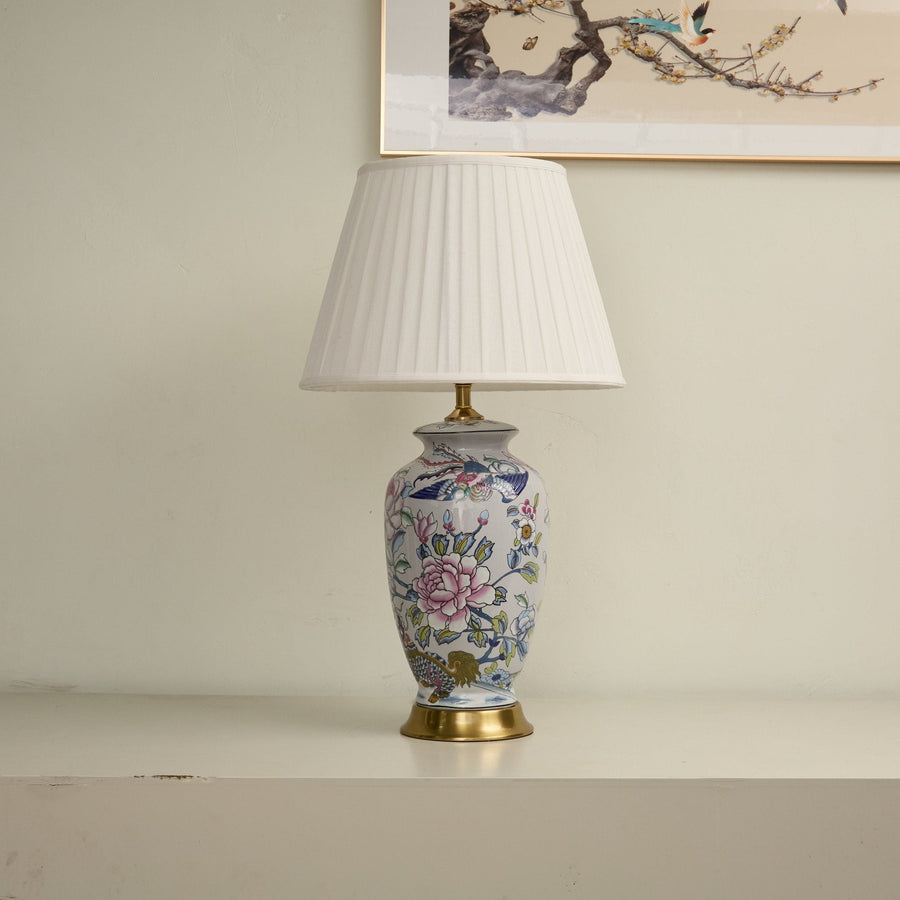 Famille Rose Ceramic Table Lamp