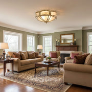 Floral Brass Ceiling Lamp