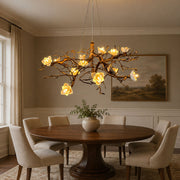 Flower Bloom Branch Brass Chandelier