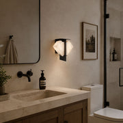 Folded Halo Alabaster Wall Sconce