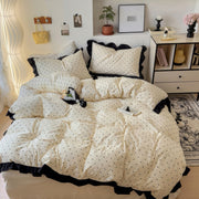 French Aesthetic Polka Dot Bedding Set
