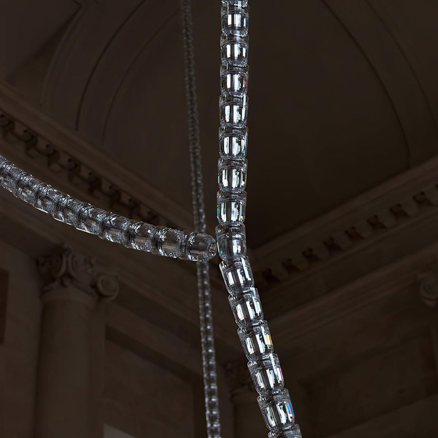 The Gabriel Twist LED Chandelier | Custom Size & Made-to-Order Lighting for Luxury Homes & Commercial Spaces