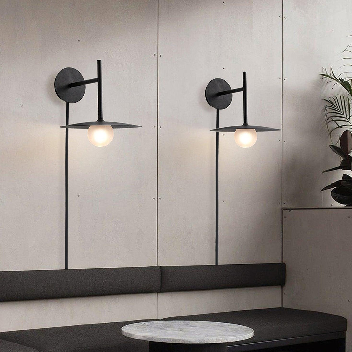 Gea Iron Plug-In Wall Lamp
