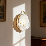 Gilded Branch Alabaster Wall Lamp