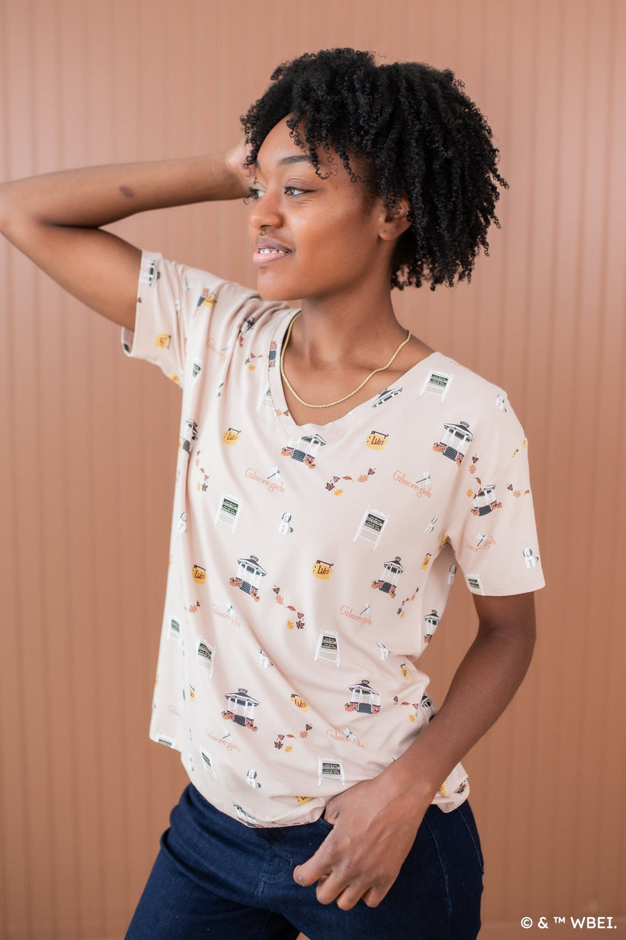 Women's Oversized V-Neck Tee in Gilmore Girls