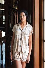 Women's Short Sleeve Pajama Set in Gilmore Girls