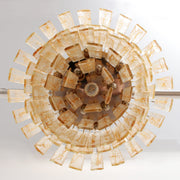 Golden Amber Glass Chandelier