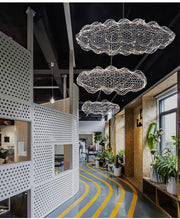 Golden Cloud Weave Pendant Light