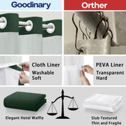 Sleepwyn No Hook Shower Curtain