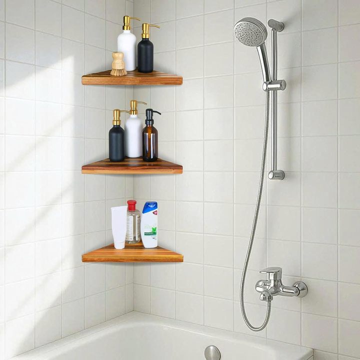 Sleepwyn Acacia Corner Shelf