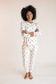 Women's Jogger Pajama Set in Halloween Teddy