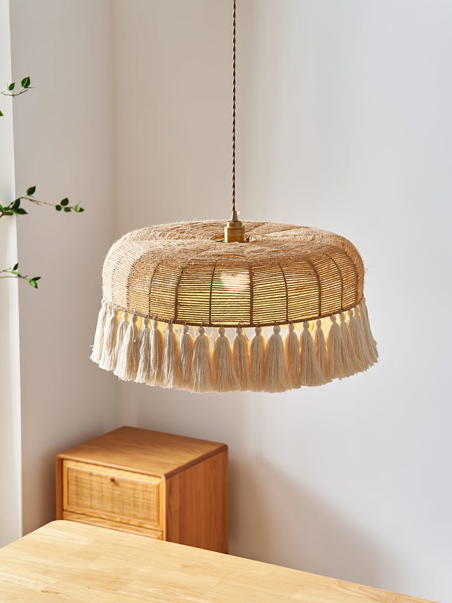 Handwoven Jute Pendant Light