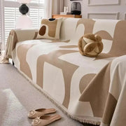 Sleepwyn Soft Chenille Plaid Couch Cover
