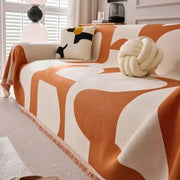 Sleepwyn Soft Chenille Plaid Couch Cover