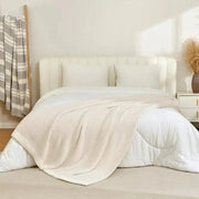 Sleepwyn Reversible Knit Throw Blanket Super Soft Plush