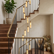 Helix Alabaster Column Chandelier