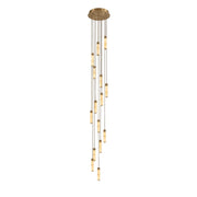 Helix Alabaster Column Chandelier