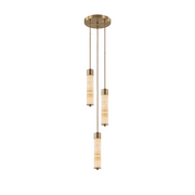 Helix Alabaster Column Chandelier