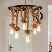 Hemp Rope Industrial Chandelier