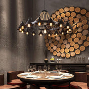 Hemp Rope Industrial Horn Chandelier