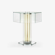Hexagonal Glass Table Lamp