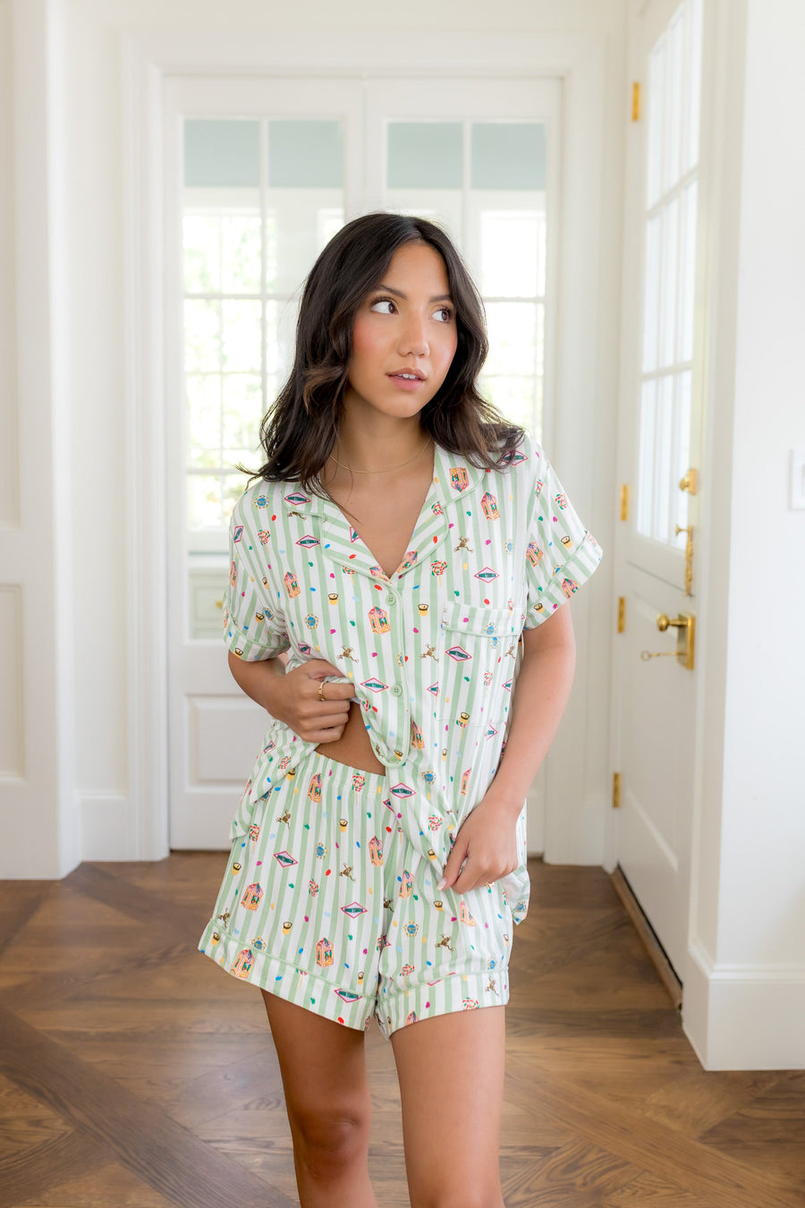 Women's Short Sleeve Pajama Set in Honeydukes