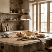 Hourglass Travertine Pendant Lamp