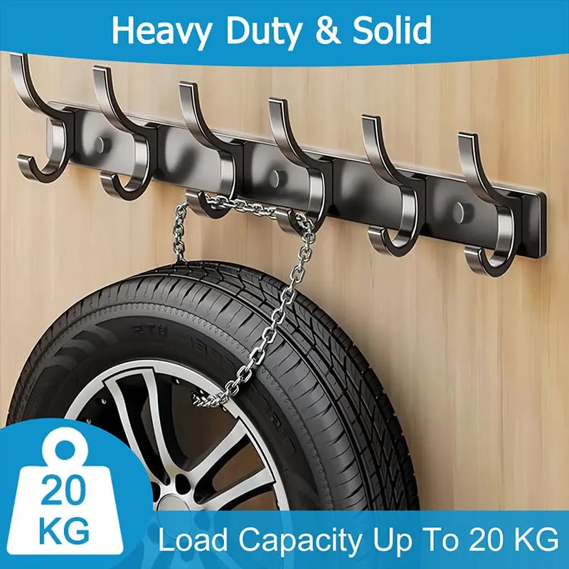 Sleepwyn Over Door Hook Organizer Rack with 5 Hooks