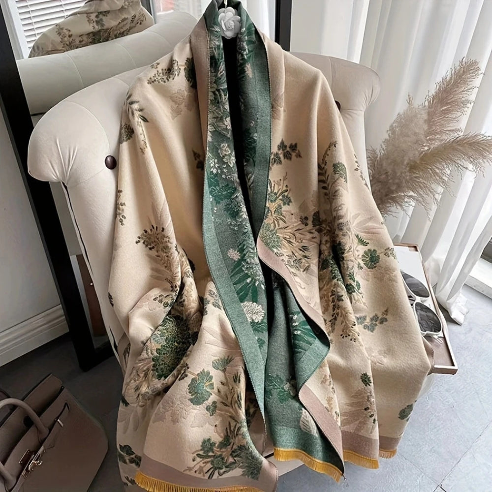 Sleepwyn Floral Cashmere-Feel Winter Scarf