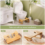 Sleepwyn Foldable Bamboo Toilet Stool Squat