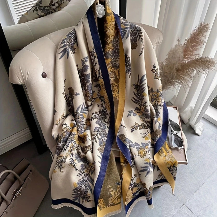 Sleepwyn Floral Cashmere-Feel Winter Scarf