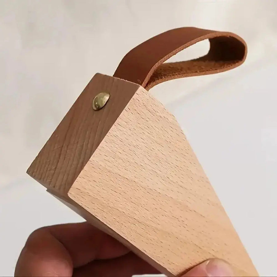 Sleepwyn Solid Wood Door Stopper with Non Slip Base