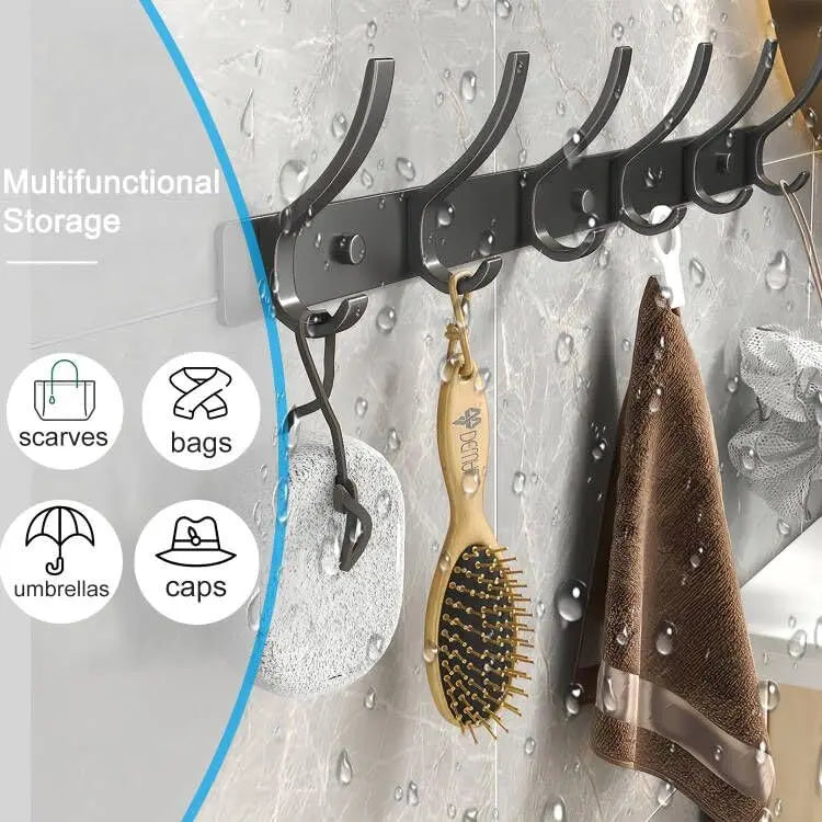 Sleepwyn Over Door Hook Organizer Rack with 5 Hooks