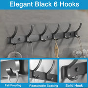 Sleepwyn Over Door Hook Organizer Rack with 5 Hooks