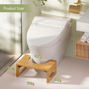 Sleepwyn Bamboo Foldable Toilet Stool with Non Slip Base