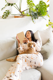Long-Sleeved Women's Pajama Set in Dachshund