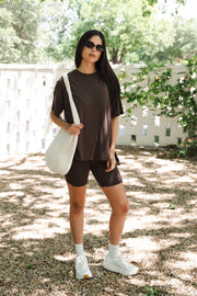Women’s Biker Short Set in Espresso