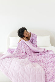 Quilt Blanket in Thistle Leopard 2.5