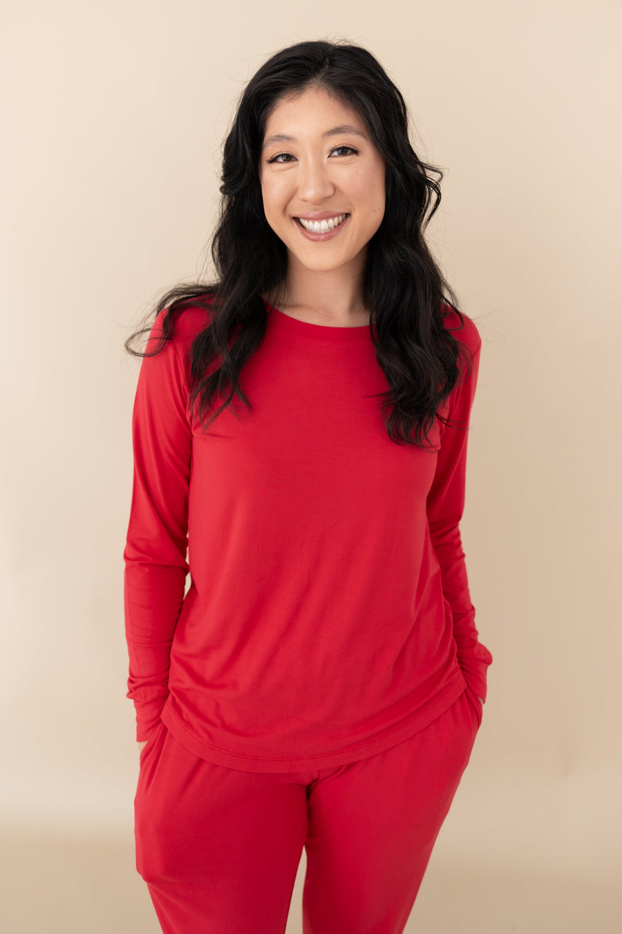 Women's Jogger Pajama Set in Cardinal