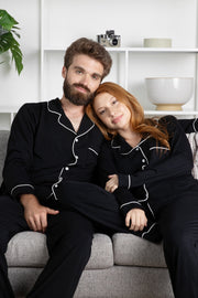 Men's Long Sleeve Pajama Set in Midnight