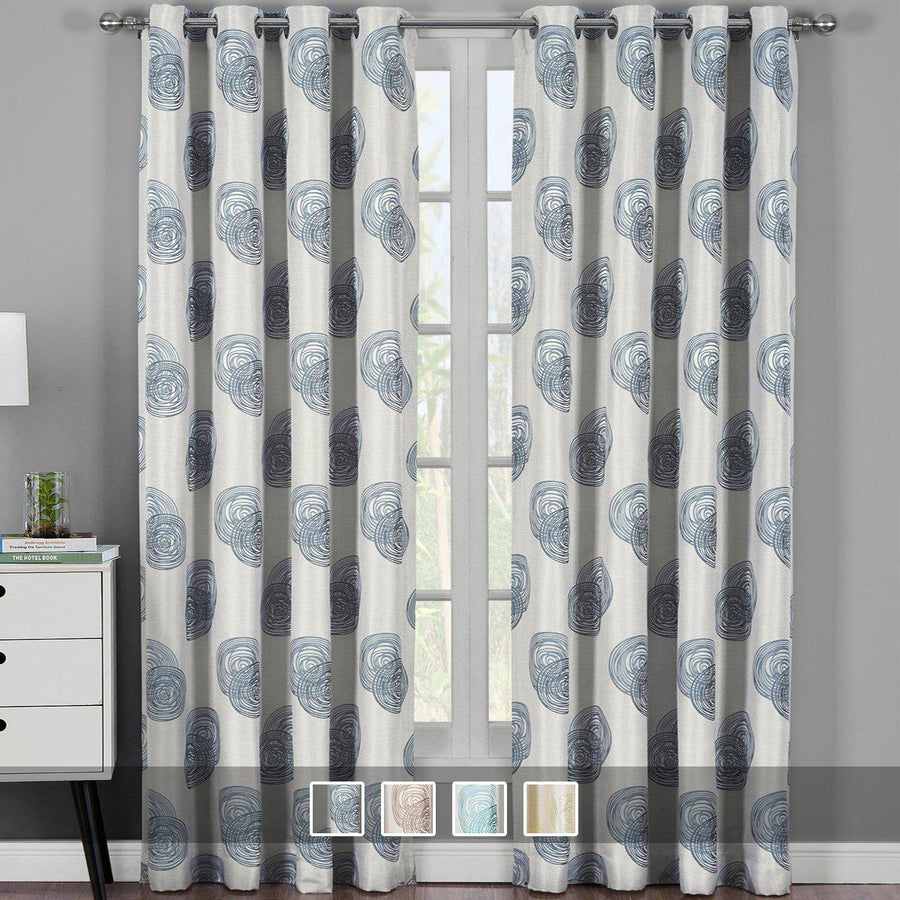 Lafayette Window Curtains Panels With Grommets ( Set of 2 Panels )