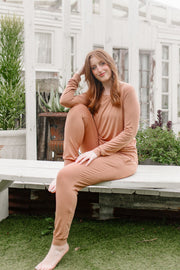 Women's Jogger Pajama Set in Latte