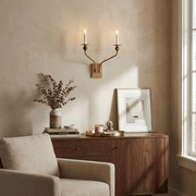 Laurel Branching Brass Sconce