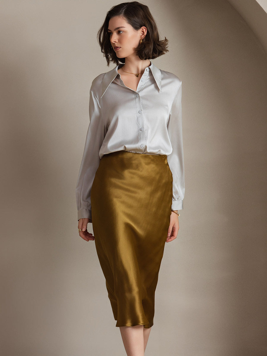 Clearance - Silk Classic Daily Basic Shirt