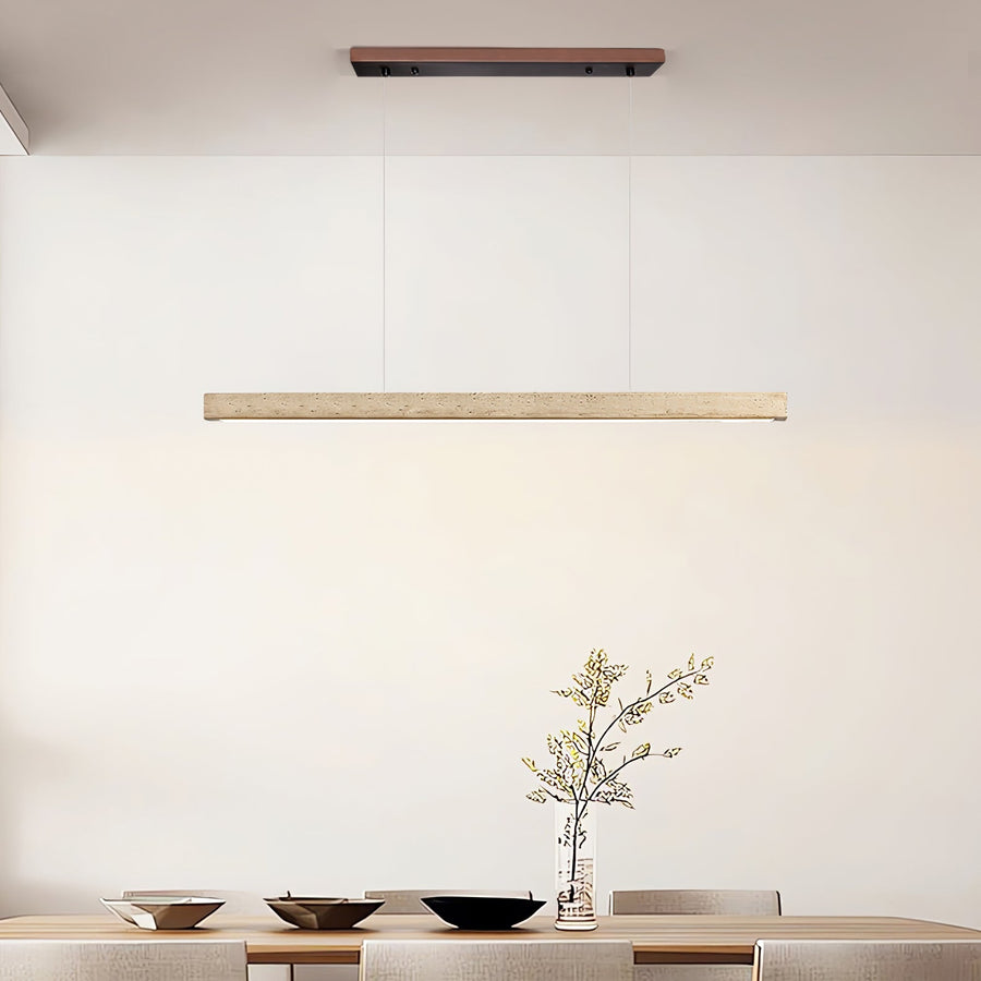 Linear Travertine Pendant Lamp