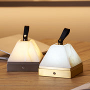 Luma Cube Alabaster Portable Lamp