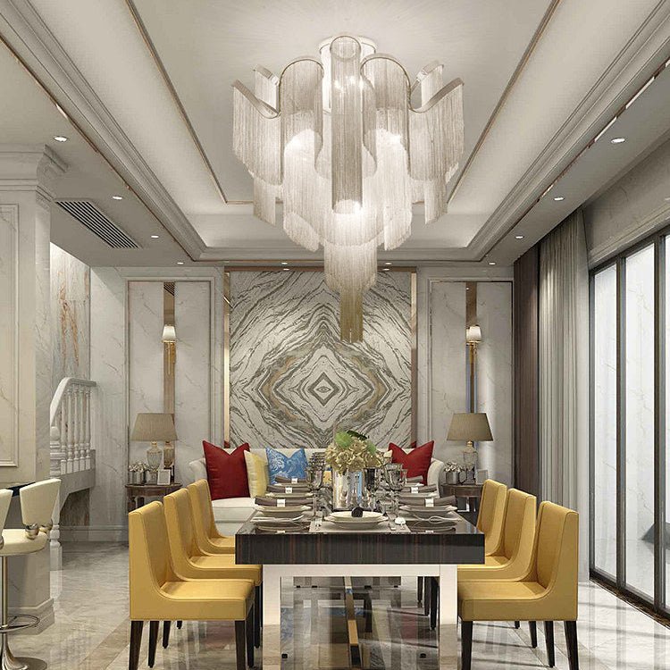 Luminous Cascade Chain Ceiling Light