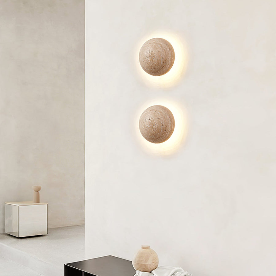 Luna Travertine Wall Light