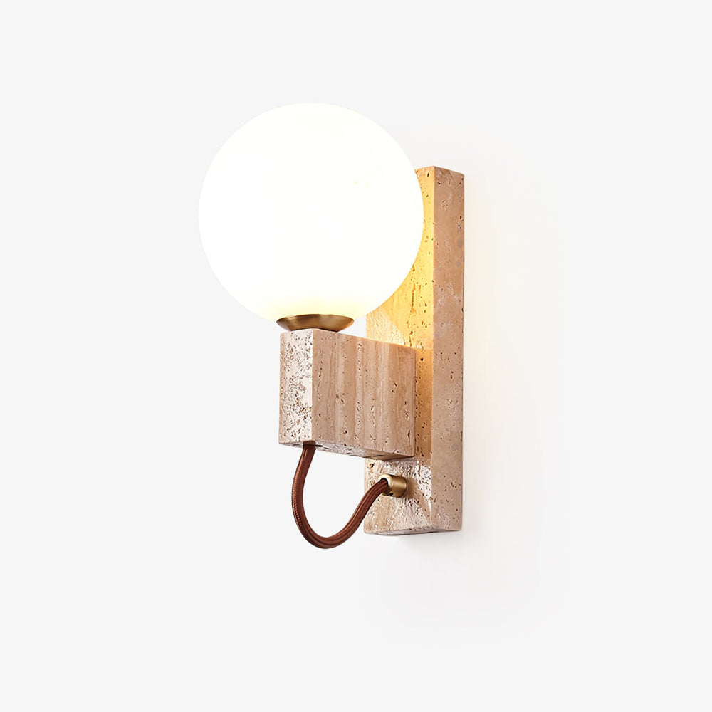 Lunar Travertine Sconce