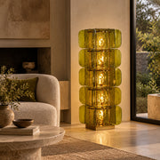 Lush Glass Tower Floor Lamp